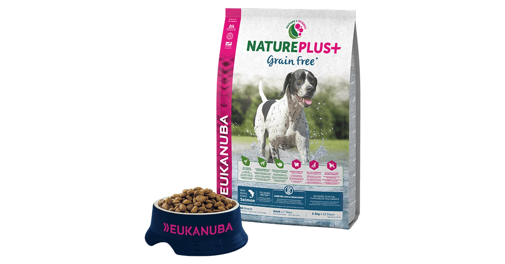 Adult Eukanuba Nature Plus Grain Free Salmon Eukanuba Nature+ New