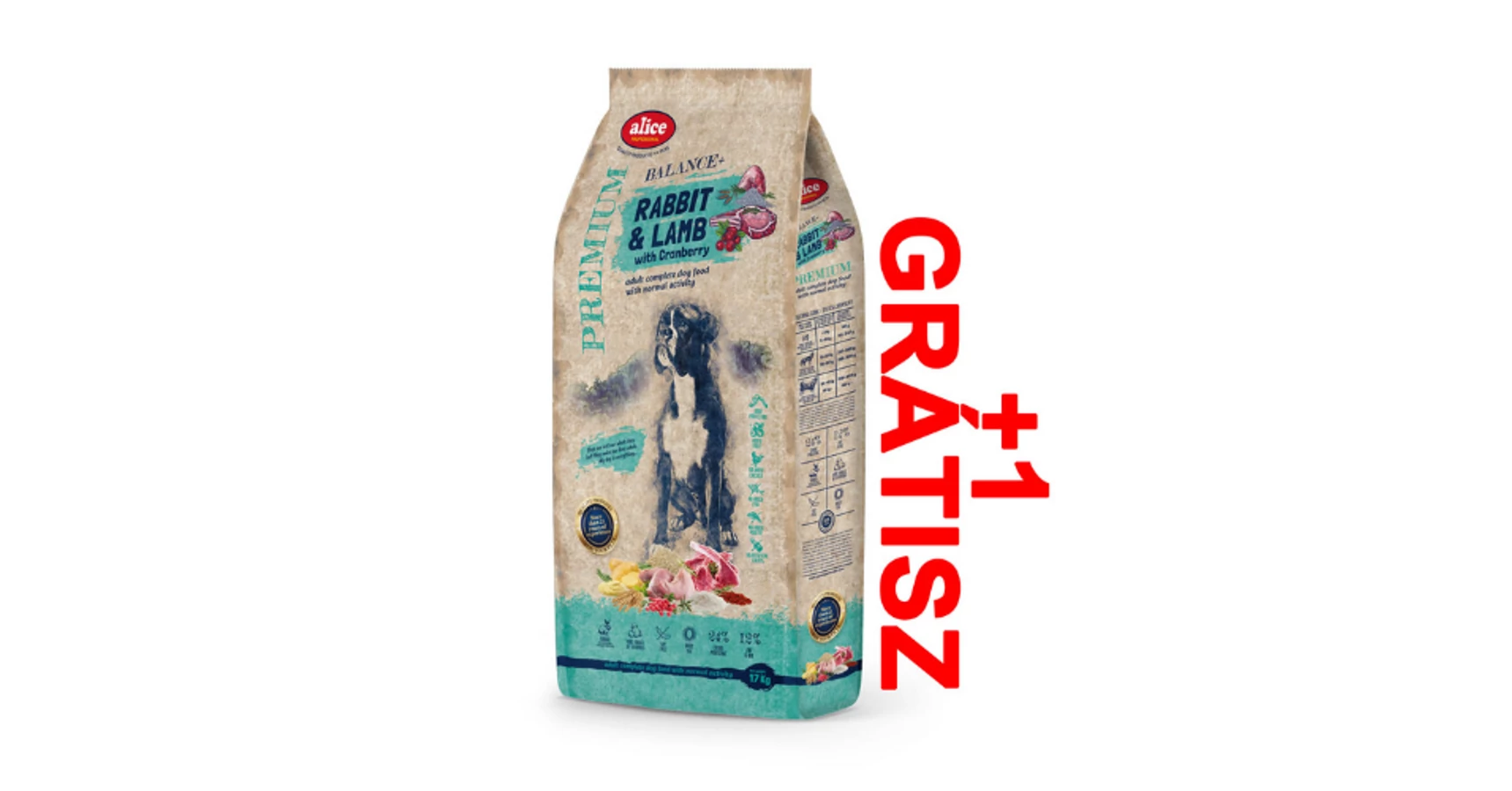 Alice PROFESSIONAL Adult Balance Rabbit&Lamb with cranberry 17kg+1kg