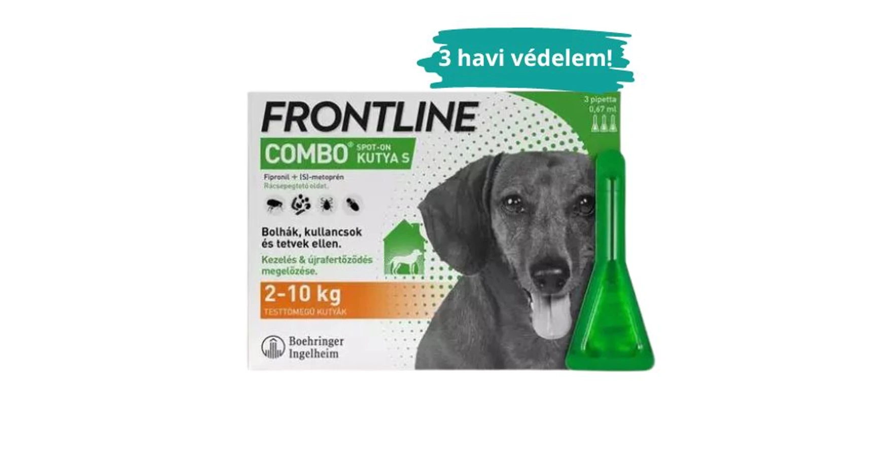 Frontline combo kutya S /2-10 kg/ 3x