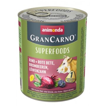 Animonda GranCarno Adult (superfood) marha,cékla,szeder,pitypang konzerv 400g