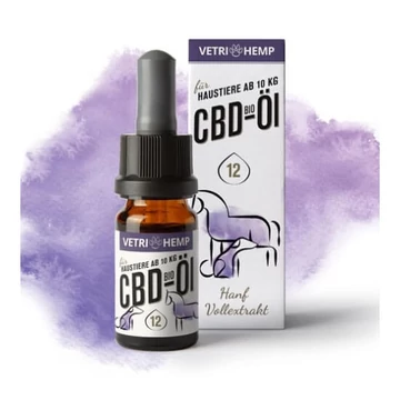 Vetrihemp Bio CBD Olaj Kutyáknak 10kg felett 12%-os 10ml