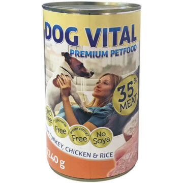 Dog Vital konzerv turkey, chicken & rice1240gr