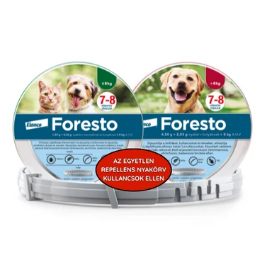 Foresto bolhanyakörv nagytestű kutya 8 kg felett