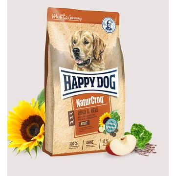 Happy Dog NaturCroq Rind &amp; Reis (Marha &amp; rizs) 4kg kutyatáp