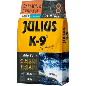 Julius-K9 GF Hypoallergenic Utility Dog Adult Salmon &amp; Spinach 3x10 kg