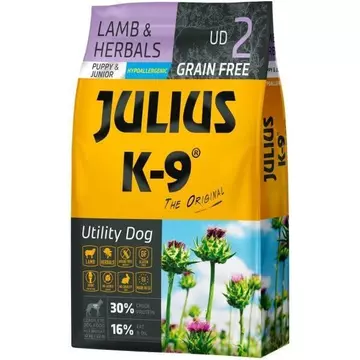 Julius-K9 GF Hypoallergenic Utility Dog Puppy &amp; Junior Lamb &amp; Herbals 10kg