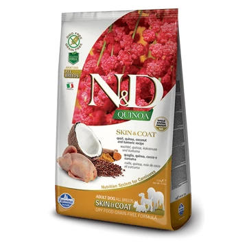 N&amp;D Dog Grain Free Quinoa Skin&amp;Coat Fürj 7 kg