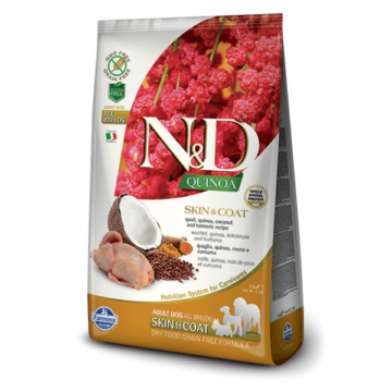 N&D Dog Grain Free Quinoa Skin&Coat Fürj 800 g