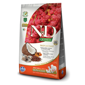 N&D Dog Grain Free Quinoa Skin&Coat Hering 800 g