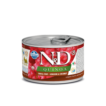 N&D Dog Quinoa konzerv szarvas&kókusz adult mini 140g