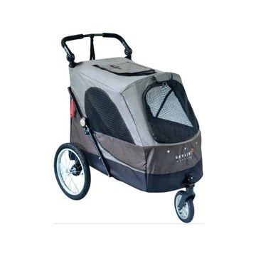Petstro Skyline kutyakocsi, L méret, 45 kg-ig - Barna / Sötétszürke