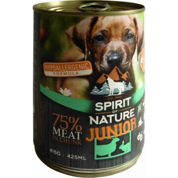 Spirit of Nature Dog konzerv Junior Bárányhússal és Nyúlhússal 415g
