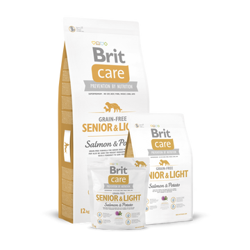 Brit Care Grain-free Senior&Light Salmon & Potato 1 kg kutyatáp