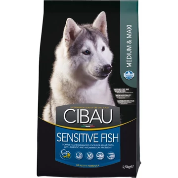 CIBAU Medium &amp; Maxi Sensitive Fish 12+2 kg kutyatáp