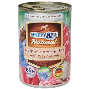 Happy&Fit Natural kölyök, bárány, marha, rizs 800g