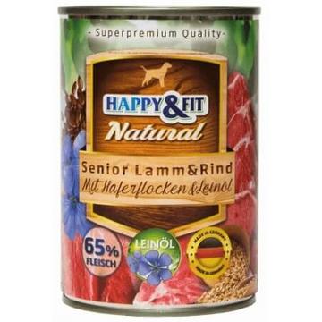 Happy&Fit Natural idős, bárány, marha, zabpehely 400g