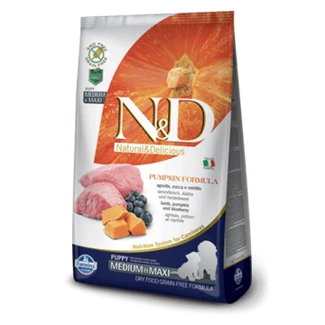 N&amp;D Dog Grain Free bárány&amp;áfonya sütőtökkel puppy medium/maxi 2,5kg kutyatáp