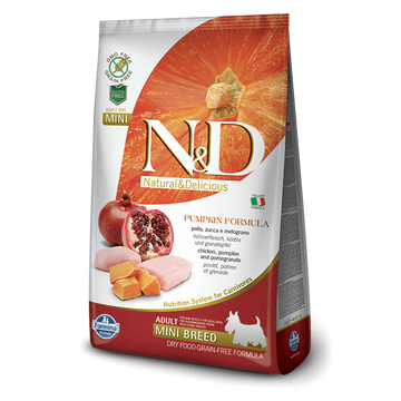 N&D Dog Grain Free csirke&gránátalma sütőtökkel adult mini 800gr kutyatáp