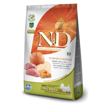 N&D Dog Grain Free vaddisznó&alma sütőtökkel adult mini 800g kutyatáp