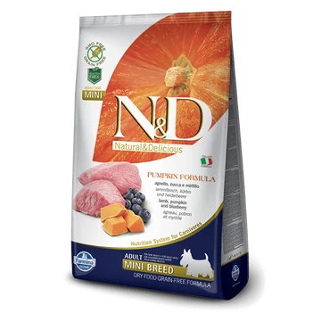N&amp;D Dog Grain Free bárány&amp;áfonya sütőtökkel adult mini 800g kutyatáp
