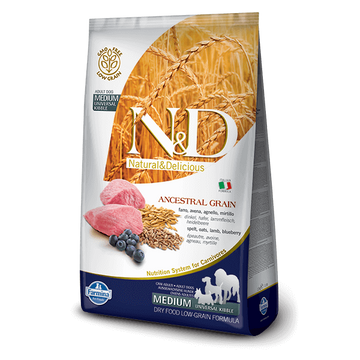 N&D Low Grain Dog Bárány&áfonya adult medium 2,5kg kutyatáp
