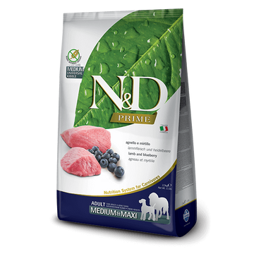 N&D Prime bárány&áfonya adult medium/maxi 2,5kg kutyatáp