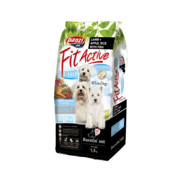 Panzi FitActive Hypoallergenic WhiteDogs Lamb, Fish, Apple & Rice 1,5 kg
