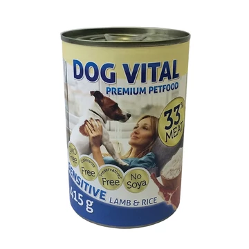 Dog Vital konzerv sensitive lamb&amp;rice 415gr