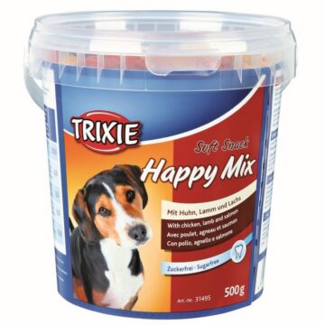 Trixie Jutalomfalat Soft Snack Happy Mix Vödrös 500gr