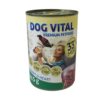 Dog Vital konzerv rabbit&amp;heart 415gr