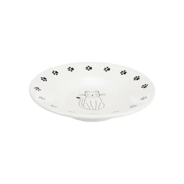 trixie-ceramic-bowl-feher-mintas-alacsony-perem