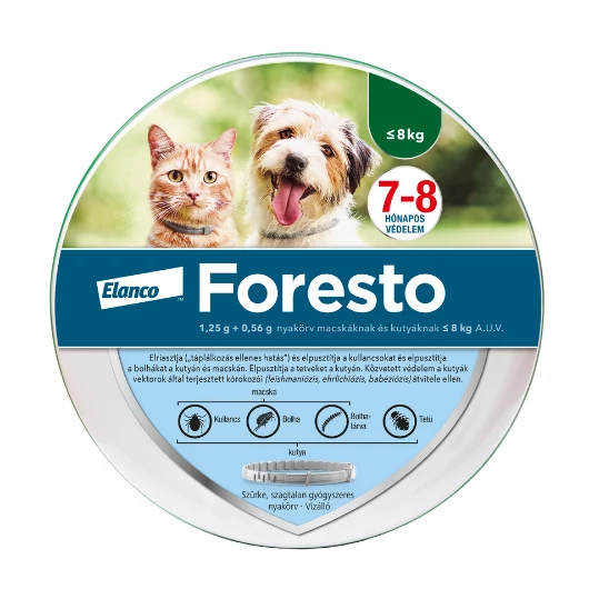 Foresto bolhanyakörv kicsi kutya 8 kg-ig és macska