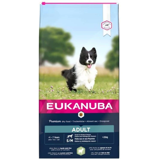Eukanuba Adult Small & Medium Lamb & Rice kutyatáp 18kg