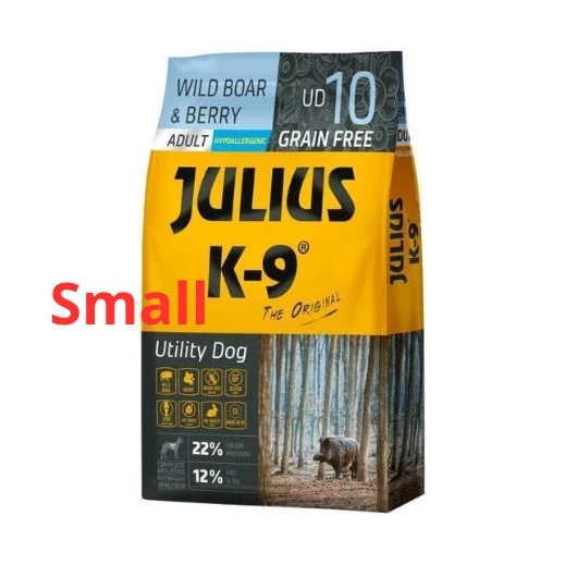 Julius-K9 GF Hypoallergenic Utility Dog Adult Small Wild Boar & Berry 10kg