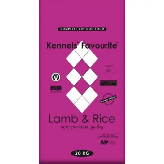 Kennels' Favourite Lamb&Rice száraztáp felnőtt kutyáknak 3kg