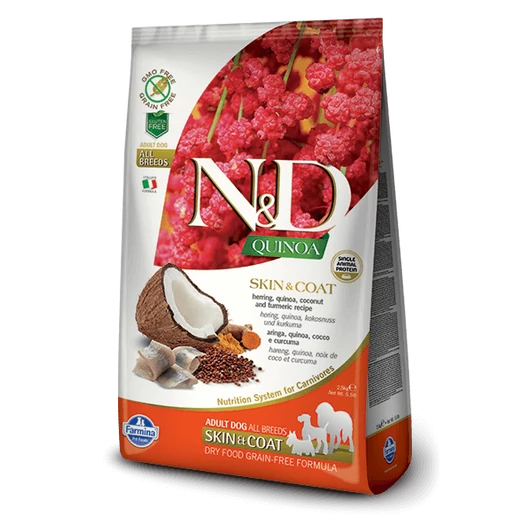 N&D Dog Grain Free Quinoa Skin&Coat Hering 800 g