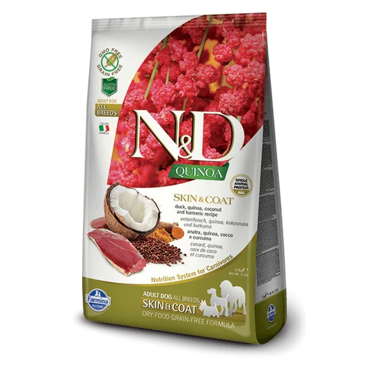 N&D Dog Grain Free Quinoa Skin&Coat Kacsa 800 g