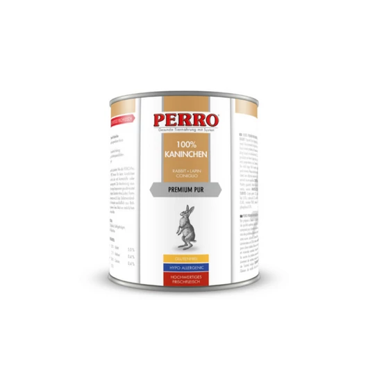 PERRO Prémium Pur Nyúl kutyakonzerv - 800g