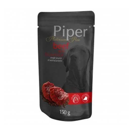PIPER PLATINUM PURE marhahús és barna rizs alutasak felnőtt kutyáknak