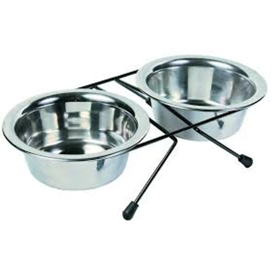 Trixie Tál Szett Fém Állványon 0.45l/12cm