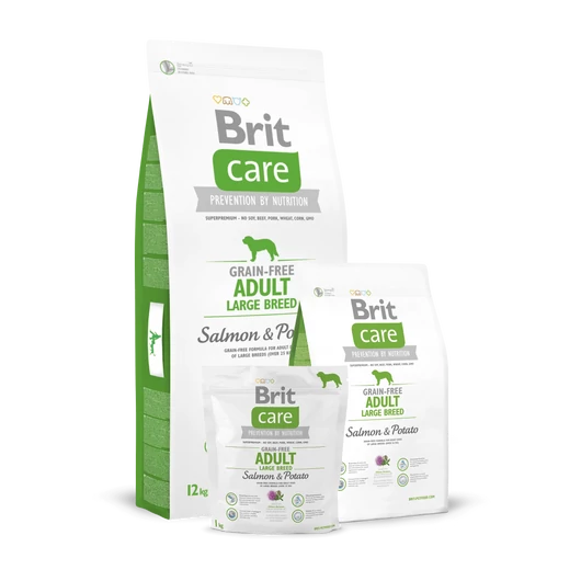 Brit Care Grain-free Adult Large Breed Salmon & Potato 1 kg kutyatáp