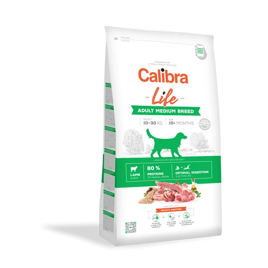 Calibra Dog Life Adult Medium Breed Lamb kutyatáp 12 kg