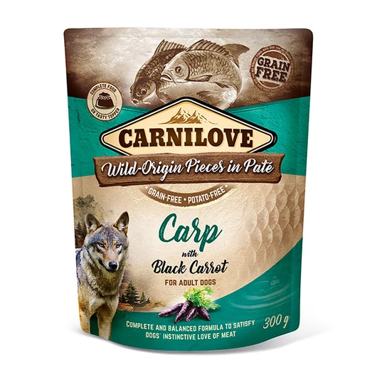 Carnilove Dog Adult tasakos Paté - ponty fekete répával 300g