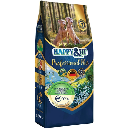 Happy&Fit Professional Plus Puppy&Junior Sensitive Lamb&Rice 18 kg