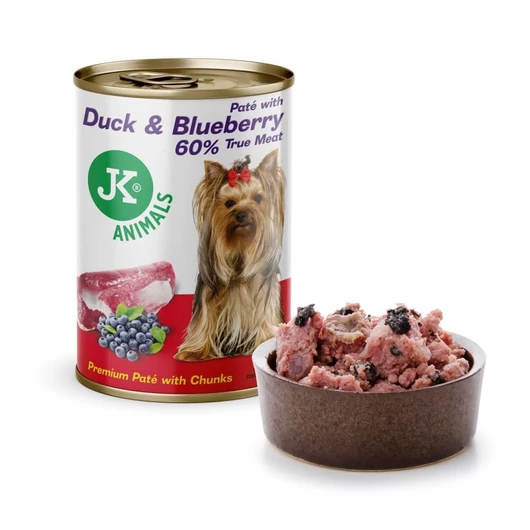JK kacsa, áfonya prémium pástétom, 60% hústartalommal 400g