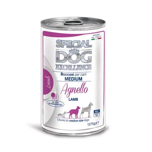 MONGE SPECIAL DOG EXCELLENCE MEDIUM ADULT bárány darabkák konzerv 1275g