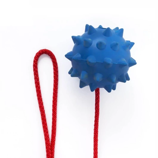 JK mix color tüskés gumilabda kötélen 9cm