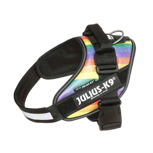 Julius-K9 IDC Powerhám, felirattal, méret 0 Szivárvány