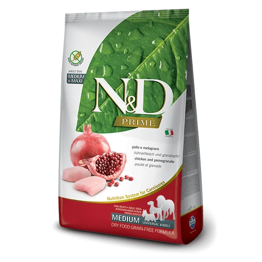 N&D Prime csirke&gránátalma adult medium/maxi 12kg kutyatáp