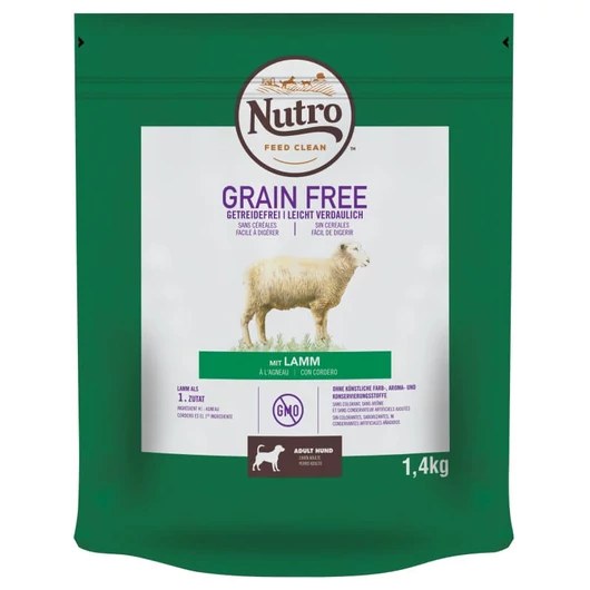 NUTRO GRAIN FREE száraztáp bárányhússal felnőtt kutyáknak 1,4 kg